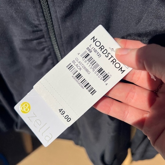 Zella Black Velvet Girl’s Zip Jacket- Size Large (10/12) - Picture 2 of 5